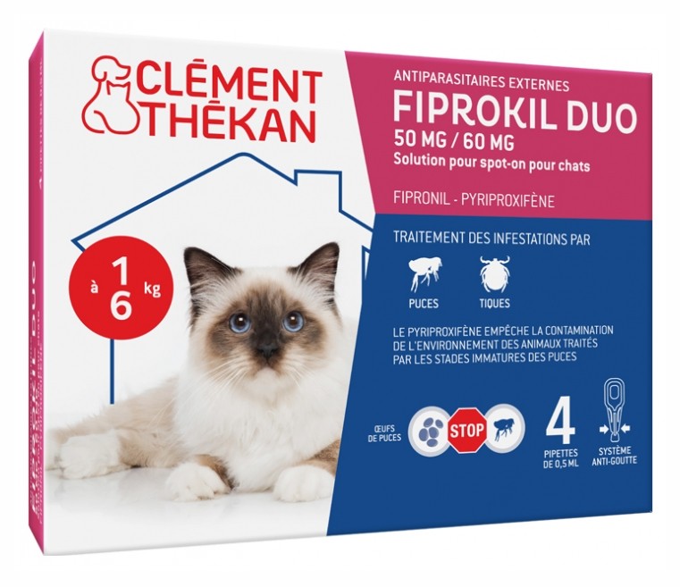 Thekan Fiprokil Duo Chat 1-6kg Spot-on 4 Pipettes